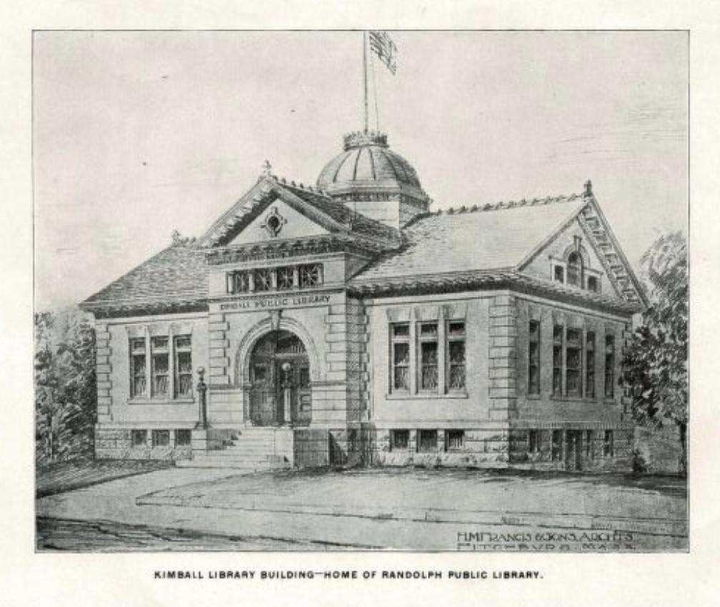 drawing of the library as it looked when it first opened.