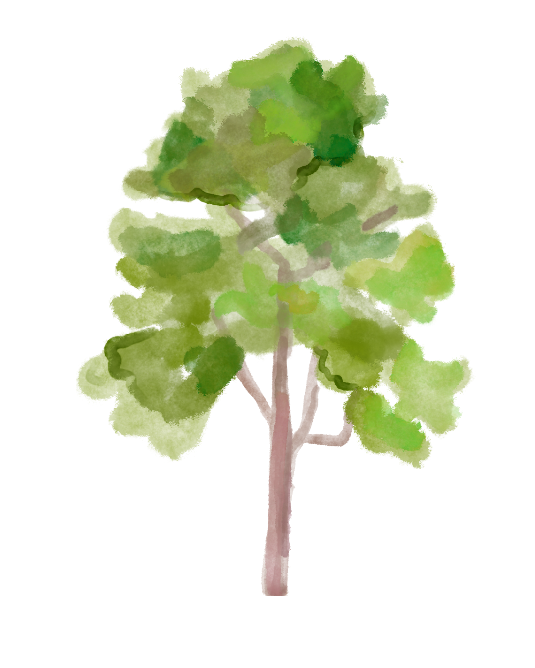 a painted tree